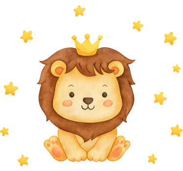 Folie Tür löwe für kinder - TenStickers