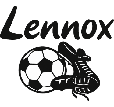 Folie Tür personalisierter fußball-namensaufkleber - TenStickers