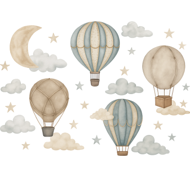 Wandtattoo ballons und wolken - TenStickers
