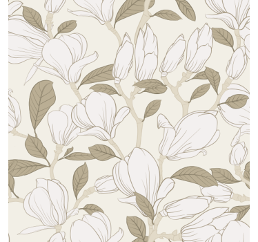 Möbelfolie beige magnolienblüten - TenStickers