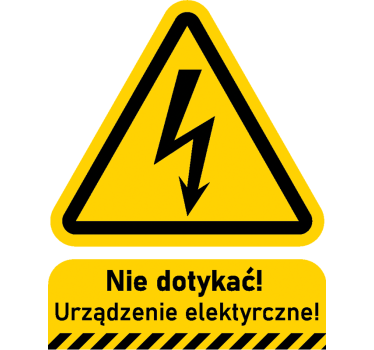 Laptop Aufkleber nicht berühren! Elektrisches gerät! - TenStickers