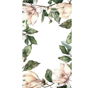 Folie Tür anmutige botanische blumen - TenStickers