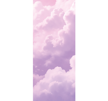 Folie Tür violettes wolkendesign - TenStickers