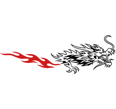 Autoaufkleber asiatischer drache seitlich - TenStickers