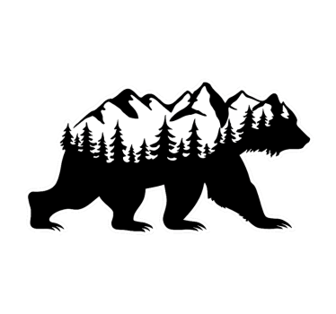 Autoaufkleber bergwelle bär aufkleber - TenStickers