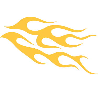 Fahrrad aufkleber feuerflammen design - TenStickers