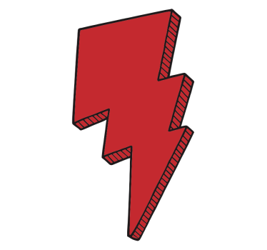 Fahrrad aufkleber rote blitzsymbole - TenStickers