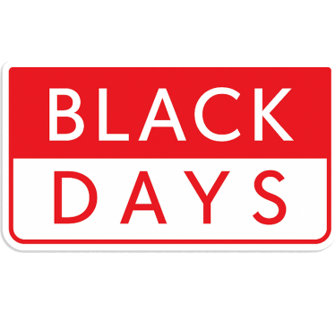 Aufkleber Black Friday monochrome Black Days - TenStickers