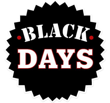 Aufkleber Black Friday kreis Black Days - TenStickers