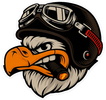 Motorrad aufkleber biker adler maskottchen - TenStickers