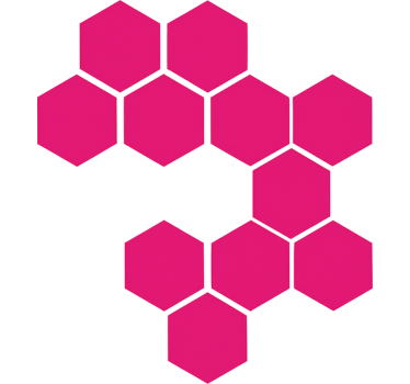 Fahrrad aufkleber pinke sechseck aufkleber - TenStickers