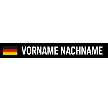 Fahrrad aufkleber mit name und flagge - TenStickers