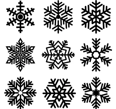 Schaufensteraufkleber Weihnachten Schneeflocken - TenStickers