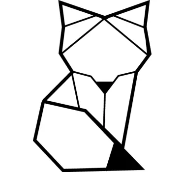Wandtattoo Wohnzimmer geometrischer Fuchs - TenStickers