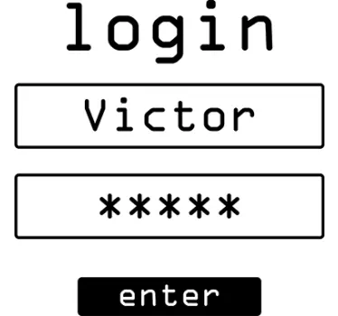Türfolie Login für Kinder - TenStickers