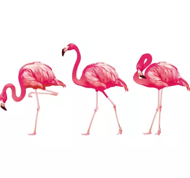 Wandtattoo realistische Flamingos - TenStickers