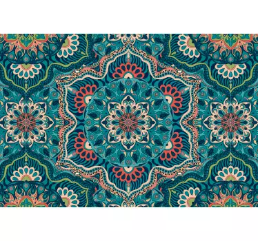 Laptop Aufkleber blaues Mandala - TenStickers