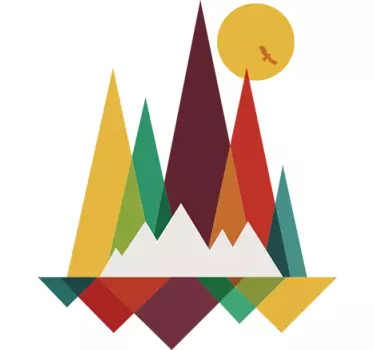 Geometrischer Sticker Berge - TenStickers
