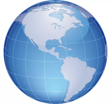 Wandtattoo Amerika Globus - TenStickers