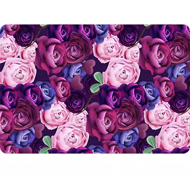 Sticker Blumen violett Laptop - TenStickers