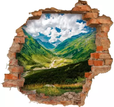 Wandtattoo visueller Effekt Schmuckberg - TenStickers