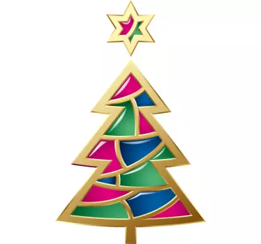 Weihnachtsbaum Schaufensteraufkleber Weihnachten - TenStickers