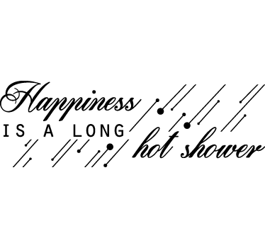 Wandtattoo Badezimmer Spruch Happiness - TenStickers