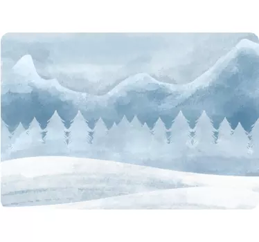 Laptop Sticker Verschneite Berge - TenStickers