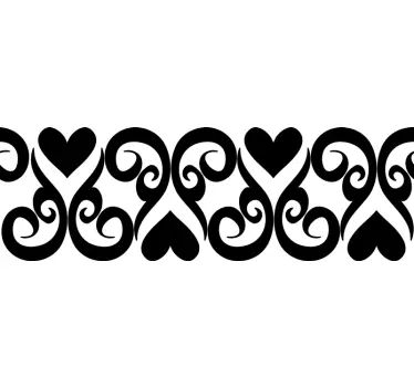 Liebe Bordüre Aufkleber - TenStickers