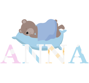 Wandtattoo baby schlafender bär charakter - TenStickers