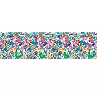 Bunter Aufkleber Blumenmuster - TenStickers