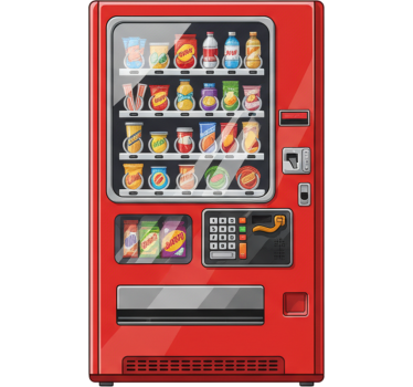 Folie kühlschrank rote verkaufsmaschine - TenStickers