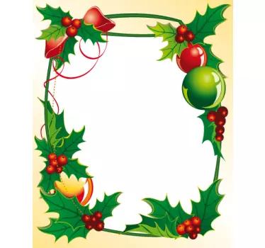 Wandtattoo Weihnachtskranz - TenStickers