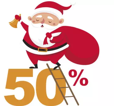 Schaufensteraufkleber Weihnachten Weihnachtsmann - TenStickers