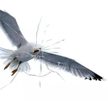 Fensteraufkleber fliegende Möve - TenStickers