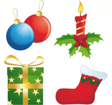 Sticker Set Weihnachtszeit - TenStickers