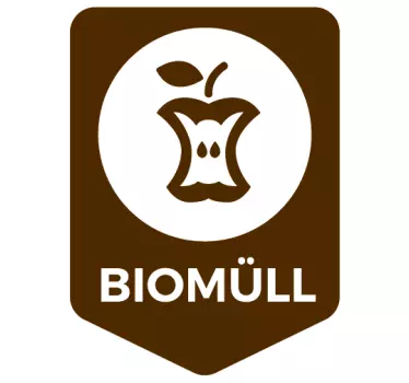 Mülltrennung Biomüll Aufkleber Mülltonne - TenStickers