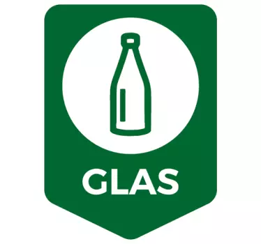 Aufkleber Mülltrennung Glas - TenStickers