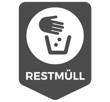 Mülltrennung Restmüll Aufkleber Mülltonne - TenStickers