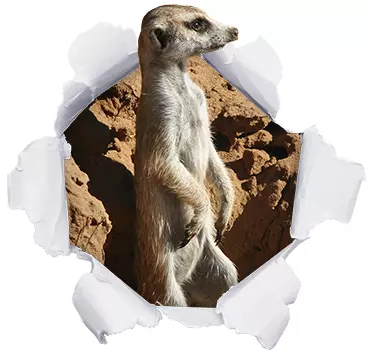 Aufkleber Mülltonne Erdmännchen - TenStickers