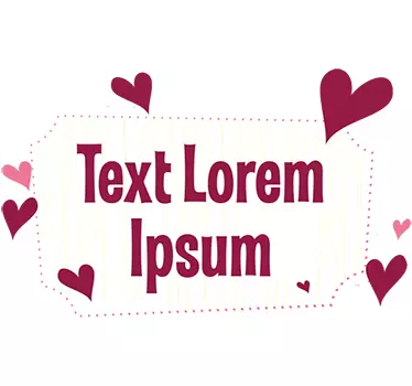 Valentinstag Ticket Aufkleber - TenStickers