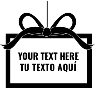 Schaufensteraufkleber Weihnachten Geschenkband - TenStickers