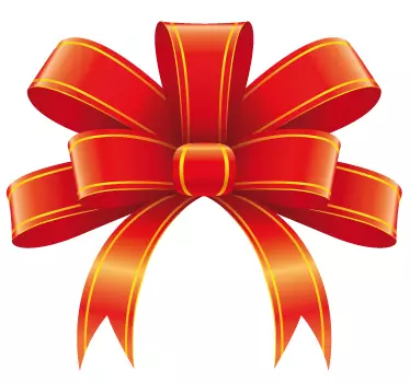 Schaufensteraufkleber Weihnachten große Geschenkschleife - TenStickers
