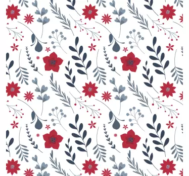 Floraler Aufkleber Badezimmerschrank - TenStickers