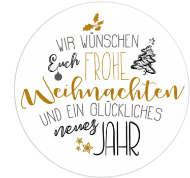Weihnachtsaufkleber mit weihnachts- und neujahrsgrüßen - TenStickers