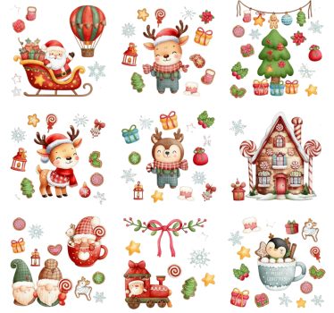 Weihnachtsaufkleber für winterfensterdekoration - TenStickers