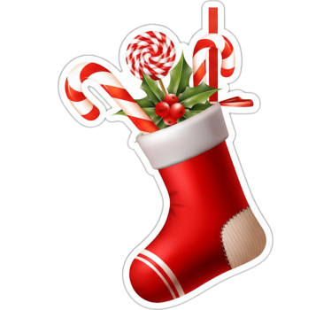Weihnachtsaufkleber für geschenke und socken - TenStickers