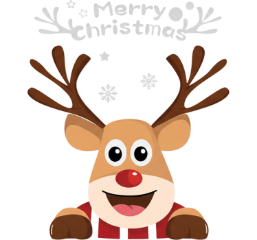Weihnachtsaufkleber weihnachtsrentier - TenStickers