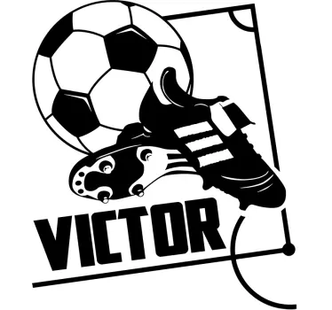 Personalisierbares Wandtattoo Fußballschuhe - TenStickers
