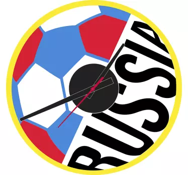 Wandtattoo Fußball WM Uhr Russland - TenStickers